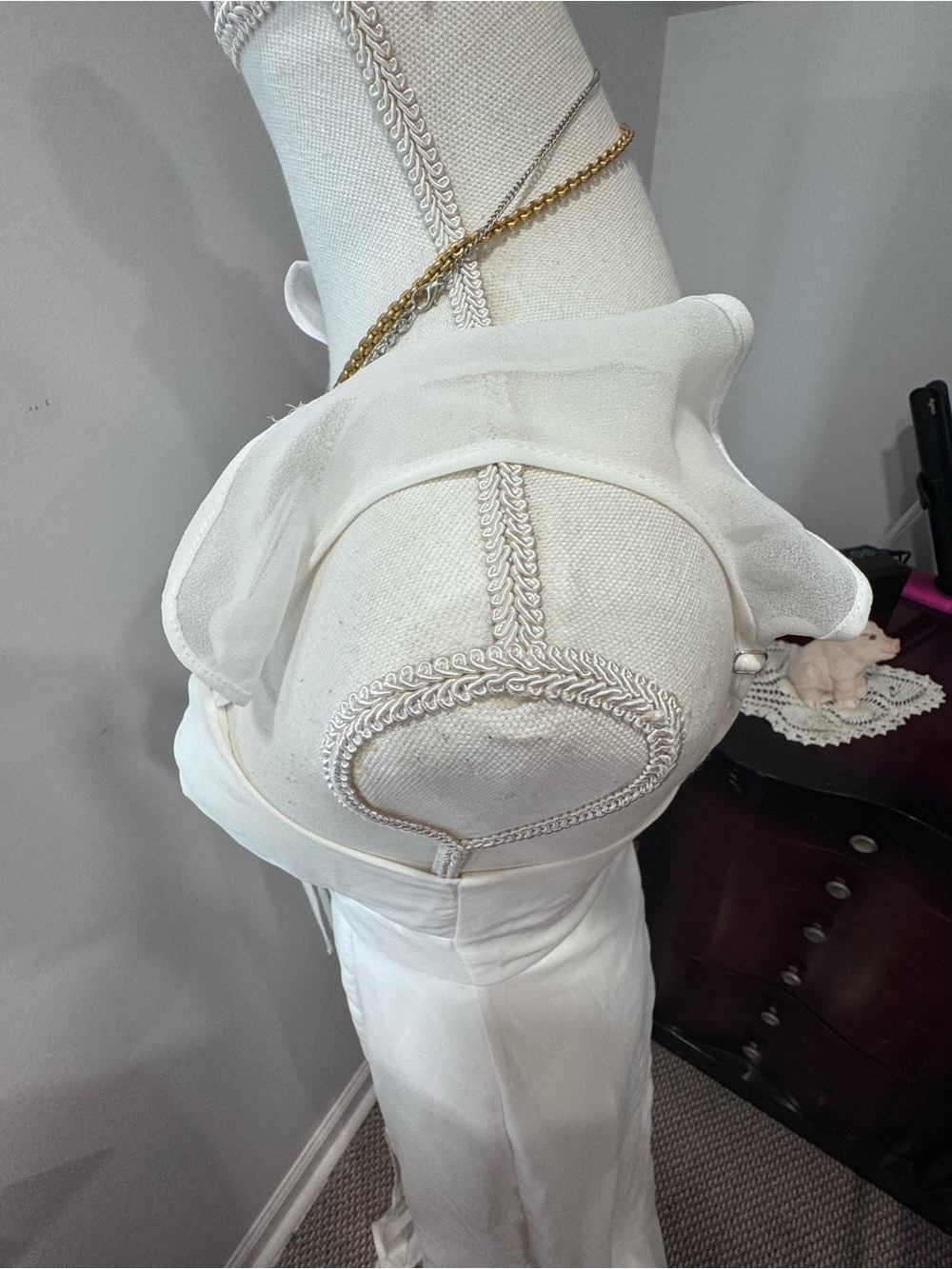 Lulu's White Backless Maxi Dress with Ruffle Straps - Picture 4 of 10